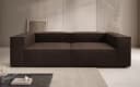 Luxusbetten24 Designer Sofa Lesley 3-Sitzer Bouclé Braun Bild 1