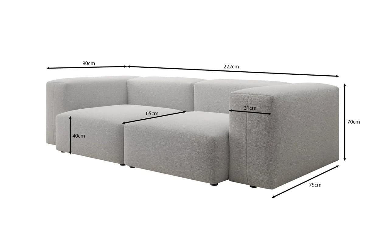 Luxusbetten24 2-Sitzer Sofa Snug Bouclé Braun - Bild 4