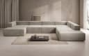 Luxusbetten24 Designer Sofa Lesley U XXL Samtbezug Beige Bild 1