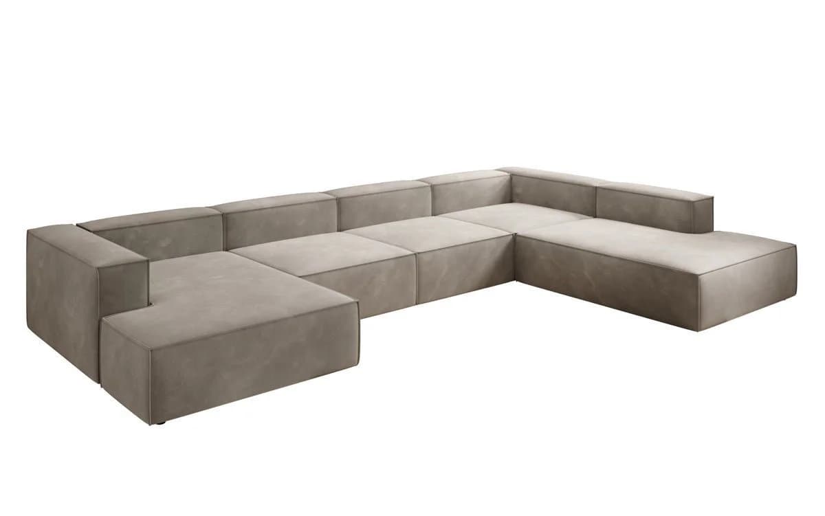 Luxusbetten24 Designer Sofa Lesley U XXL Samtbezug Beige - Bild 2