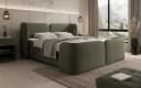 Luxusbetten24 Boxspringbett Riva Grün Bouclé mit Stauraum Bild 1
