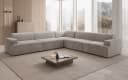 Luxusbetten24 Designer Sofa Monza Wohnlandschaft L XXL Samt Grau Bild 1