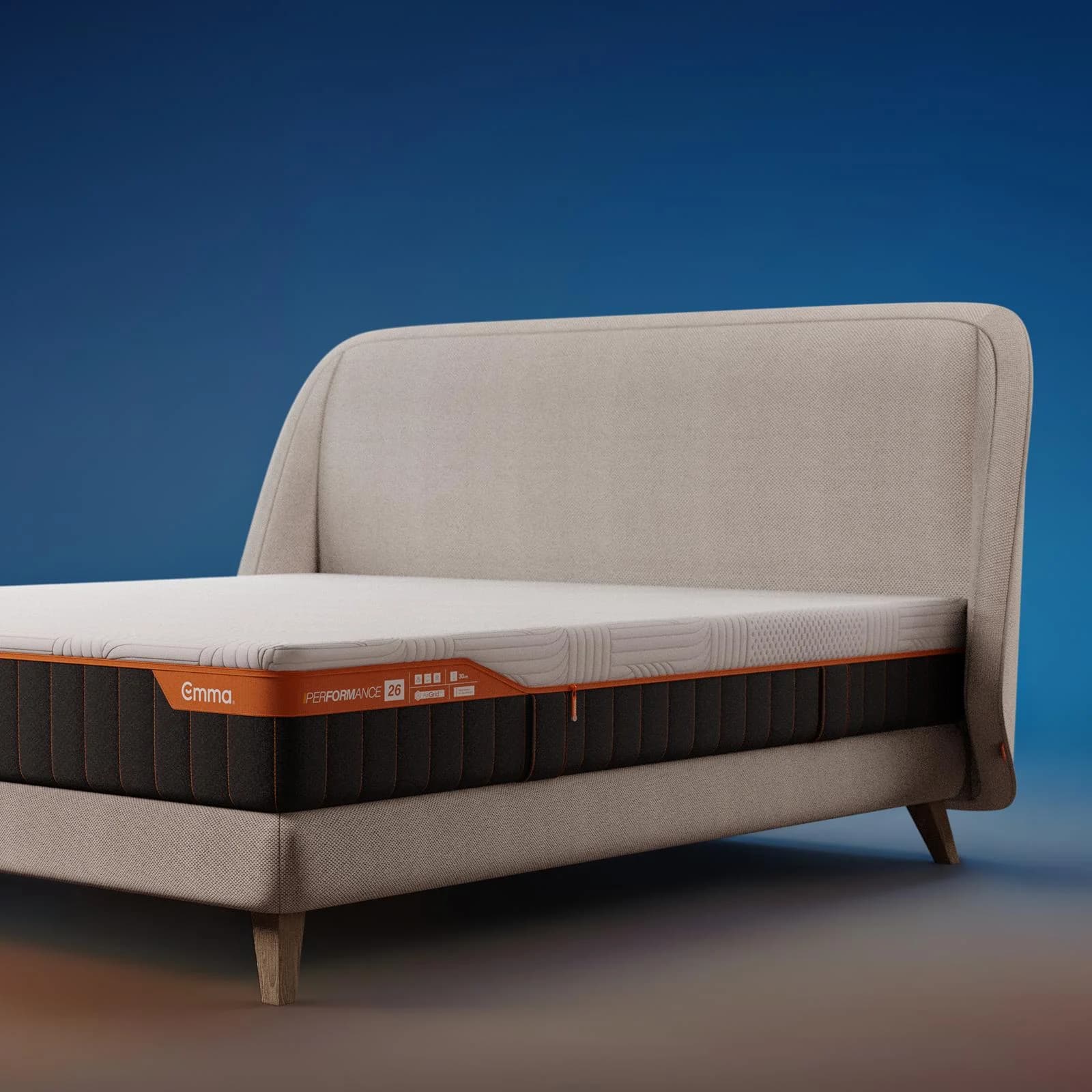 Emma Performance Boxspringbett Beige Taschenfeder-Technologie