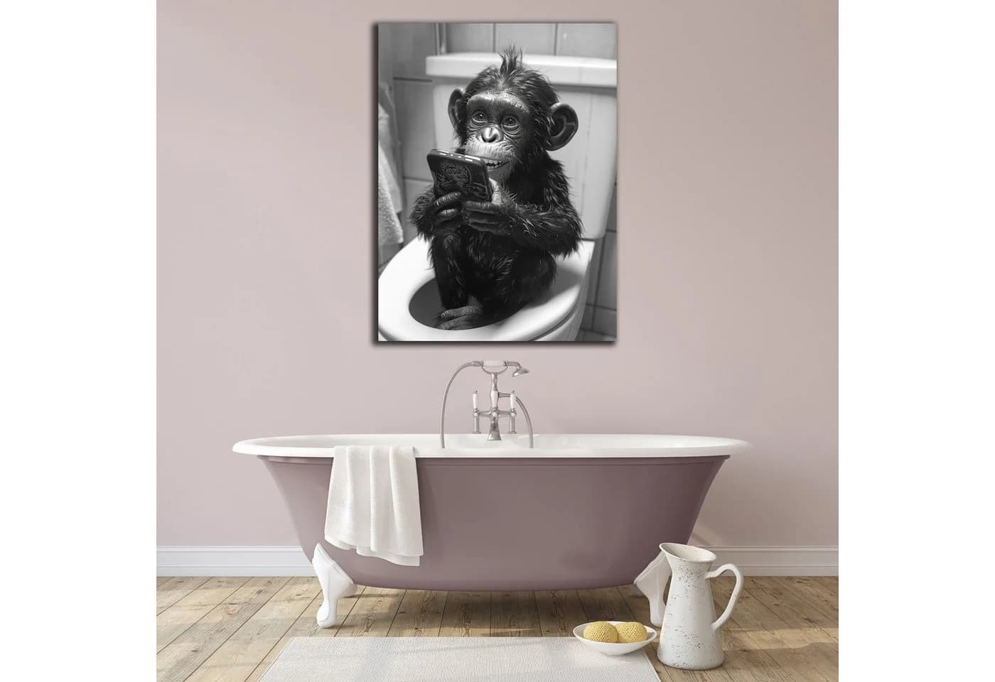 DARO Design Leinwandbild Abstrakt Tier Motiv Schwarz-Weiß Modern