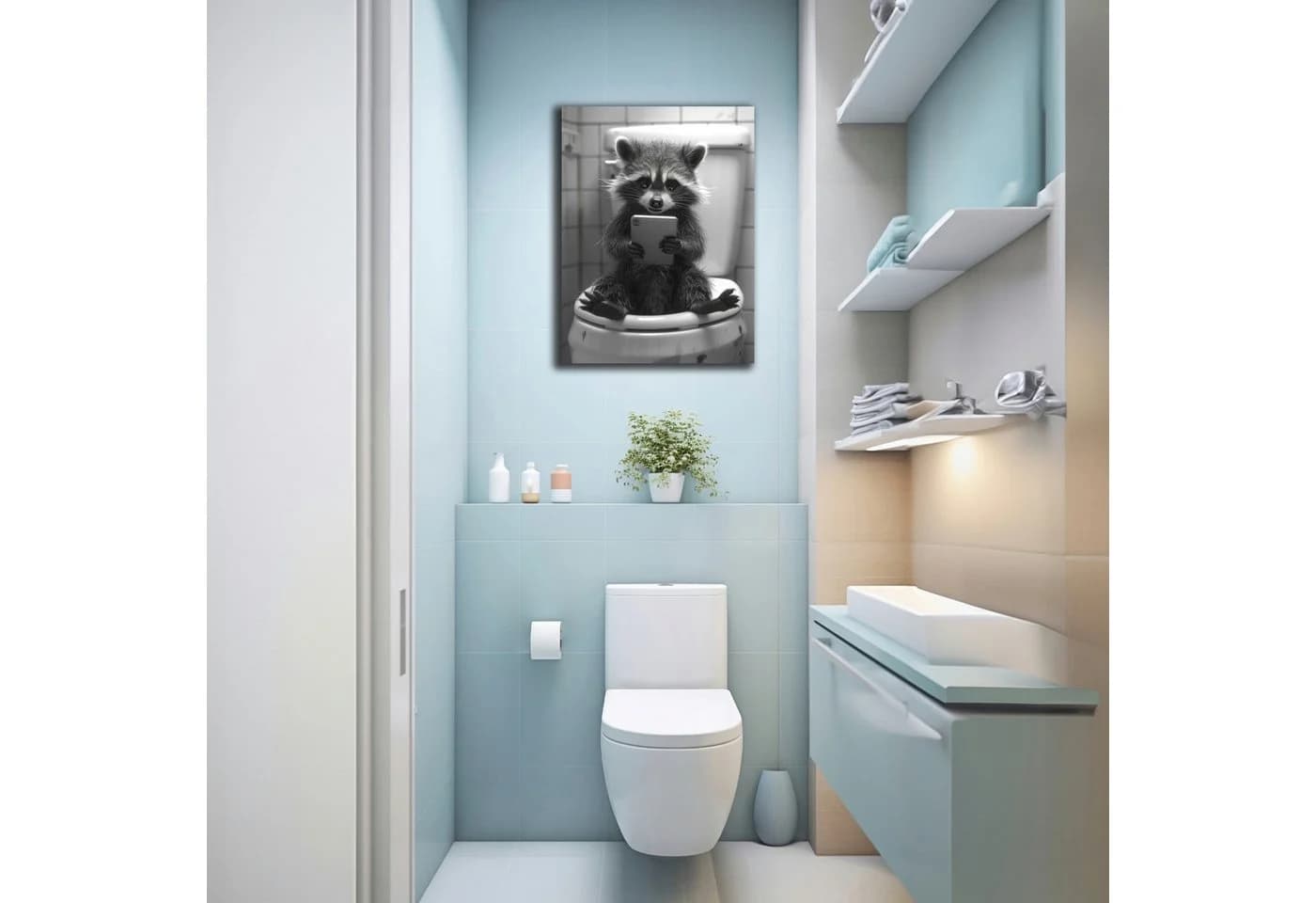 DARO Design Leinwandbild Abstrakt Tier Motiv Schwarz-Weiß