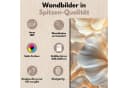 Abstraktes Leinwandbild Blüte Gold Schwarz XXL Querformat Bild 3