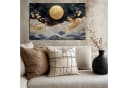 Abstraktes Leinwandbild XXL Gold Schwarz Wanddeko Bild 1