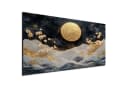 Abstraktes Leinwandbild XXL Gold Schwarz Wanddeko Bild 2
