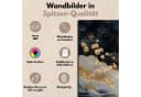 Abstraktes Leinwandbild XXL Gold Schwarz Wanddeko Bild 3