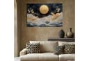 Abstraktes Leinwandbild XXL Gold Schwarz Wanddeko Bild 5