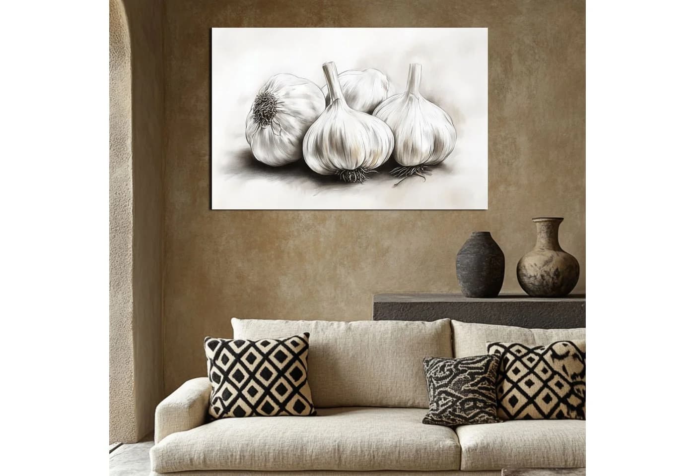 DARO Abstraktes Leinwandbild Wandbild Gold Schwarz Beige - Bild 5