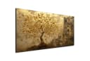 Abstraktes Leinwandbild Gold Beige Schwarz Wanddeko Bild 2