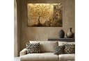 Abstraktes Leinwandbild Gold Beige Schwarz Wanddeko Bild 5