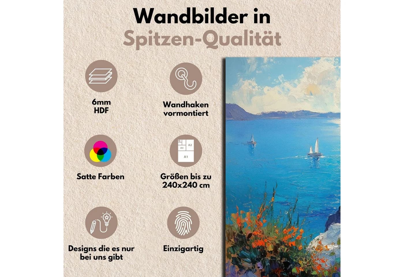 DARO Design Leinwandbild Modern Abstrakt Wandbild Wand Deko Leinwand Bilder - Bild 3