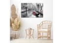 DARO Design Leinwandbild Modern Abstrakt Rot Schwarz Weiß Bild 1