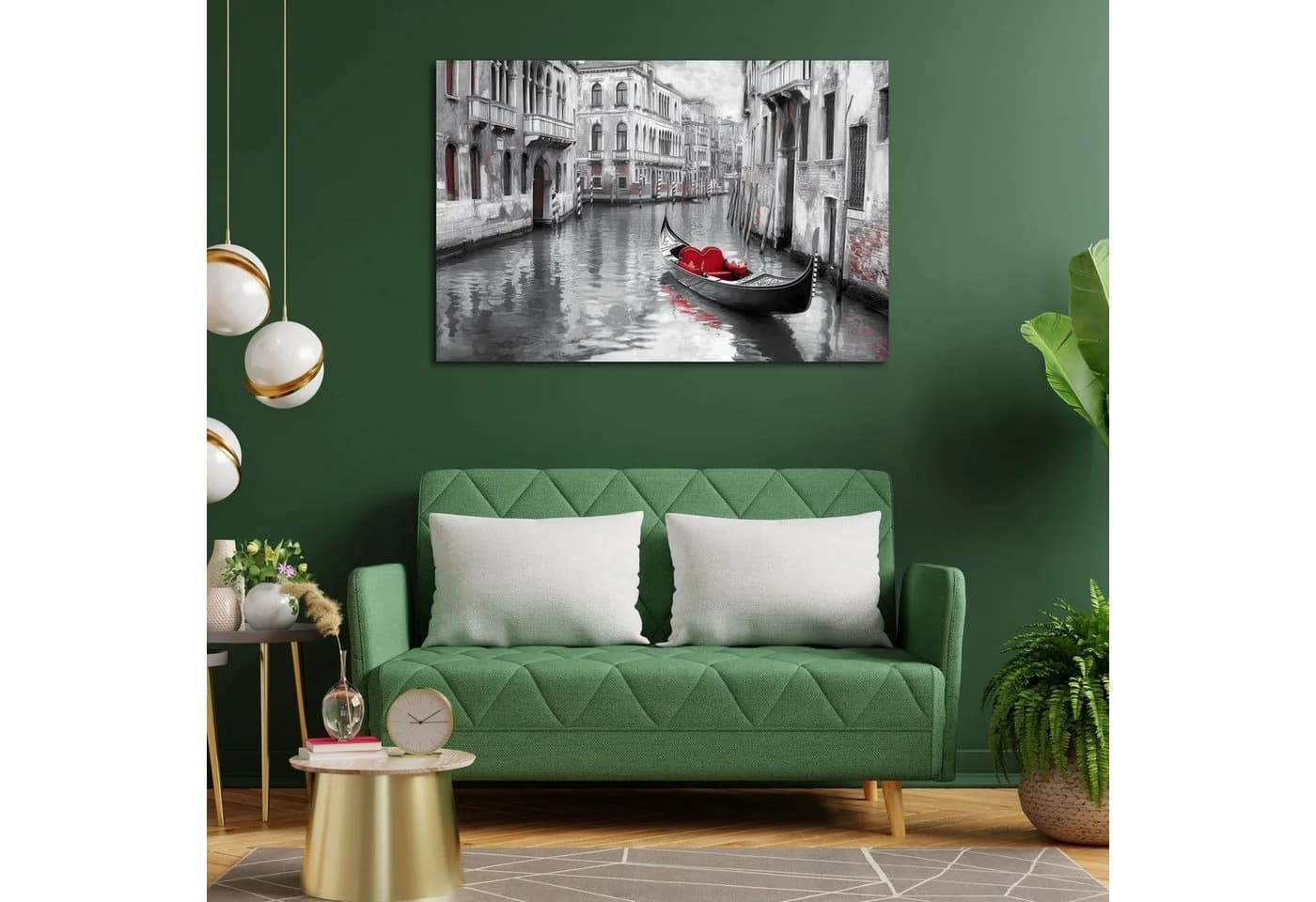 DARO Design Leinwandbild Modern Abstrakt Rot Schwarz Weiß - Bild 3