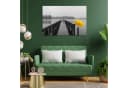 DARO Design Leinwandbild Abstrakt Gelb Schwarz Modern Bild 1