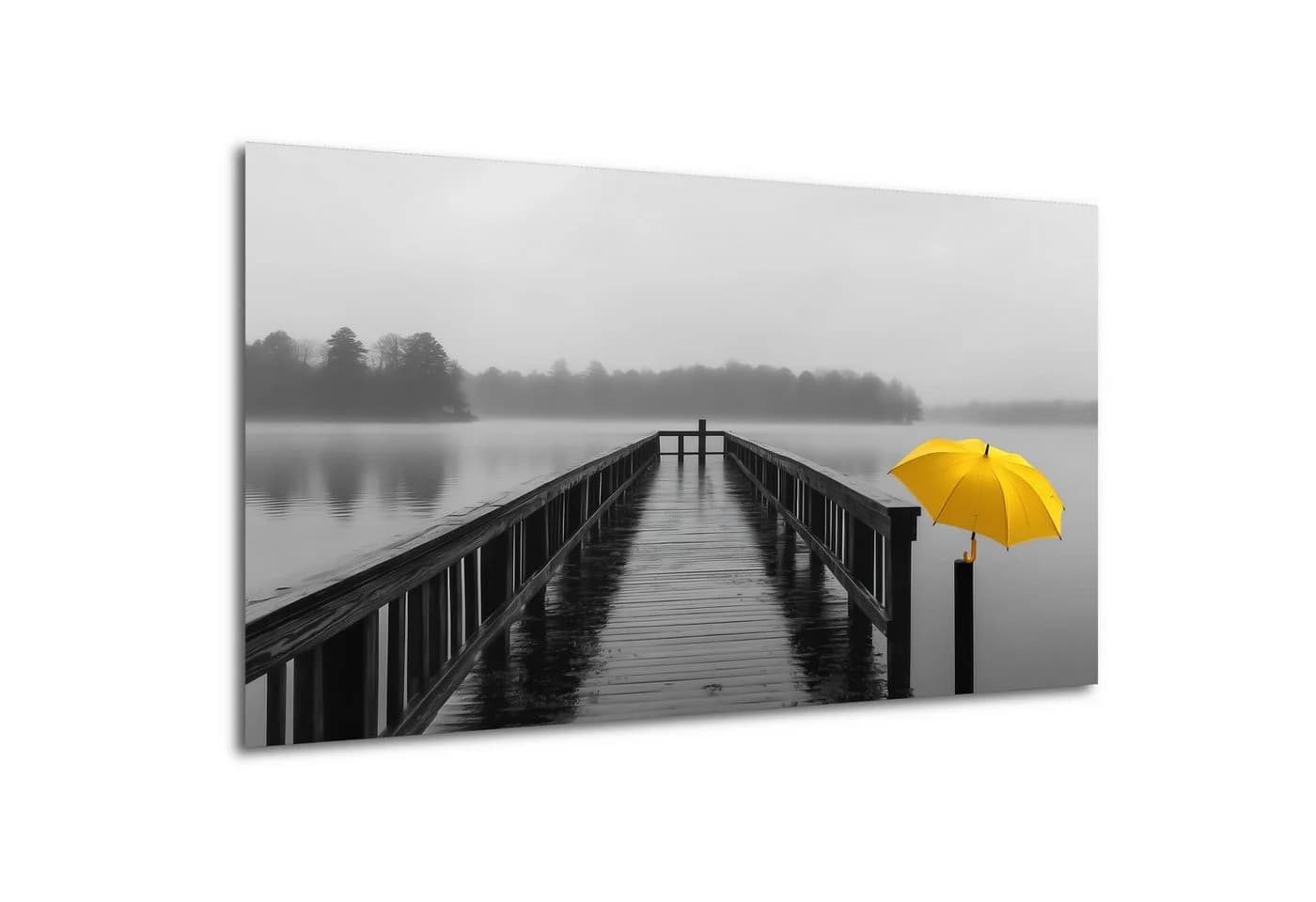 DARO Design Leinwandbild Abstrakt Gelb Schwarz Modern - Bild 2
