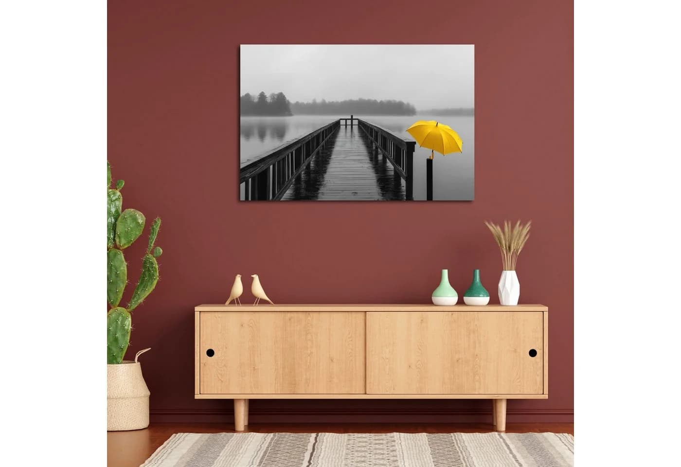DARO Design Leinwandbild Abstrakt Gelb Schwarz Modern - Bild 4