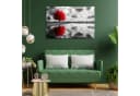 DARO Design Leinwandbild Modern Abstrakt Roter Baum Wandbild Querformat Bild 4