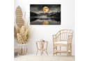 DARO Design Leinwandbild Modern Abstrakt Schwarz-Weiß Bild 1
