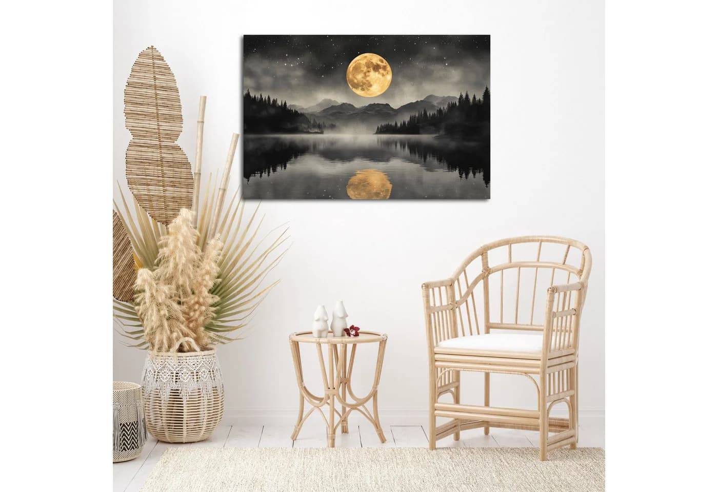 DARO Design Leinwandbild Modern Abstrakt Schwarz-Weiß