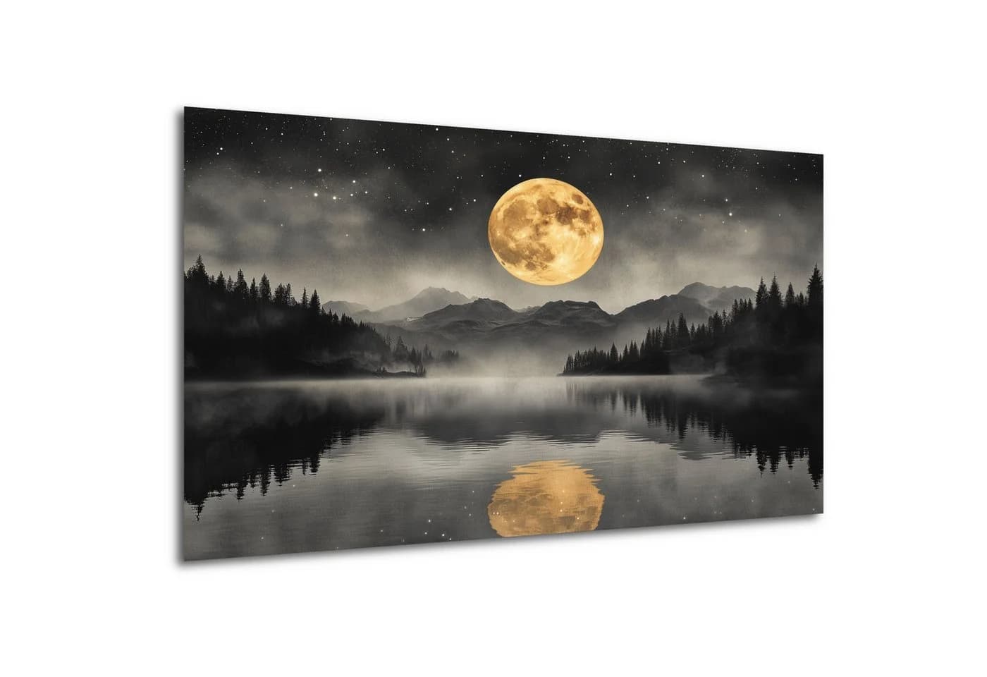 DARO Design Leinwandbild Abstrakt Gold Schwarz Modern Wanddeko - Bild 2