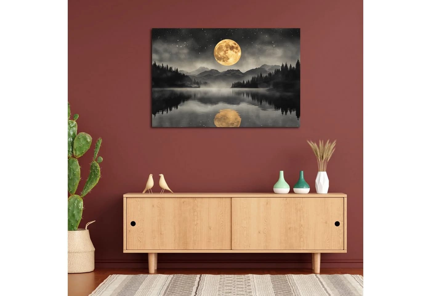 DARO Design Leinwandbild Abstrakt Gold Schwarz Modern Wanddeko - Bild 4