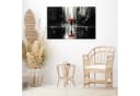 DARO Design Leinwandbild Modern Abstrakt Roter Schirm Bild 1
