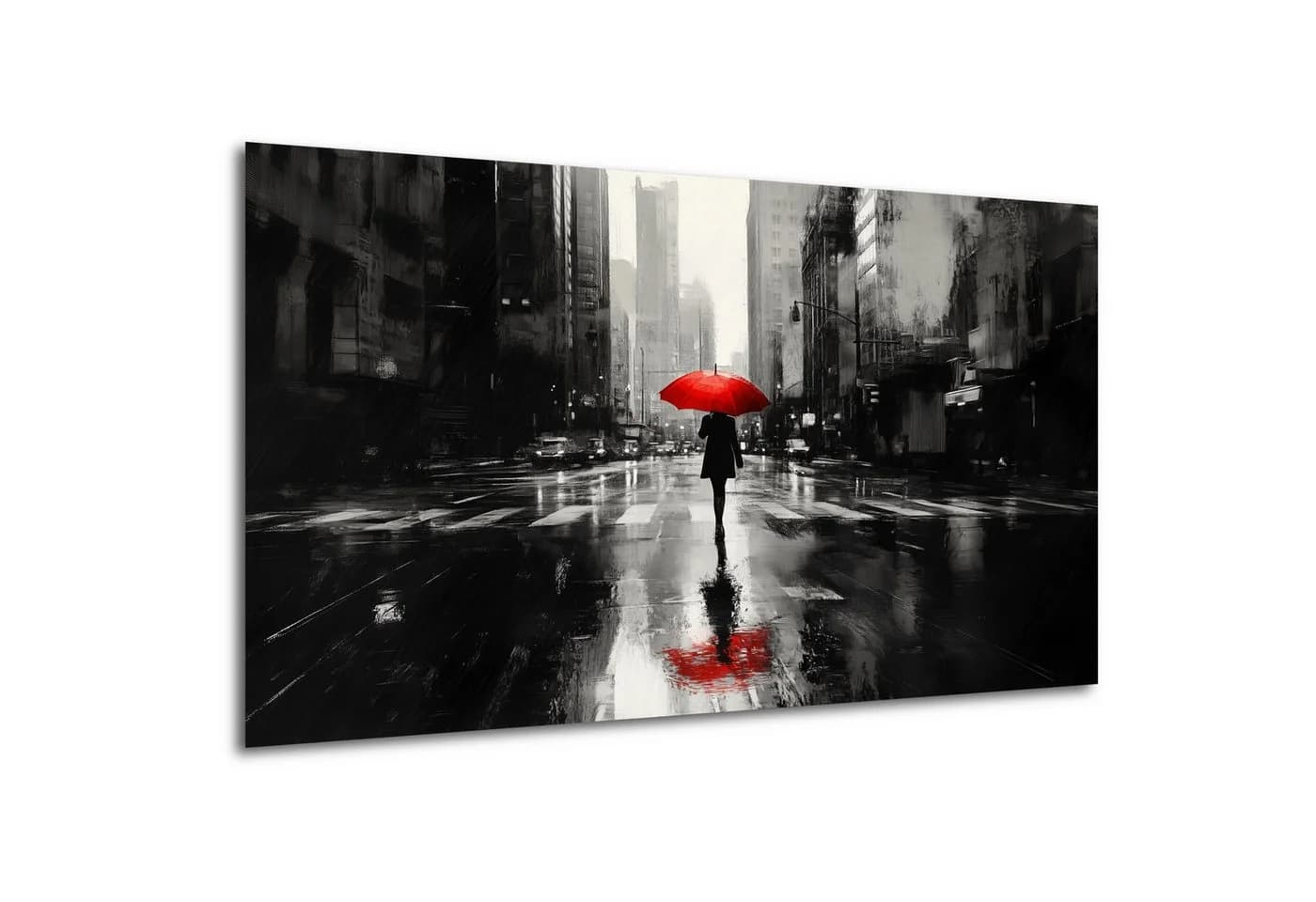 DARO Design Leinwandbild Modern Abstrakt Roter Schirm - Bild 2