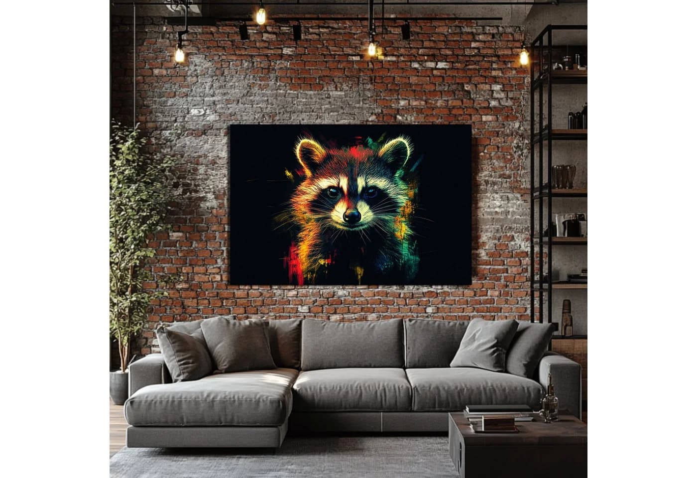 DARO Design Leinwandbild Modern Abstrakt Warhol Glitch Bunt
