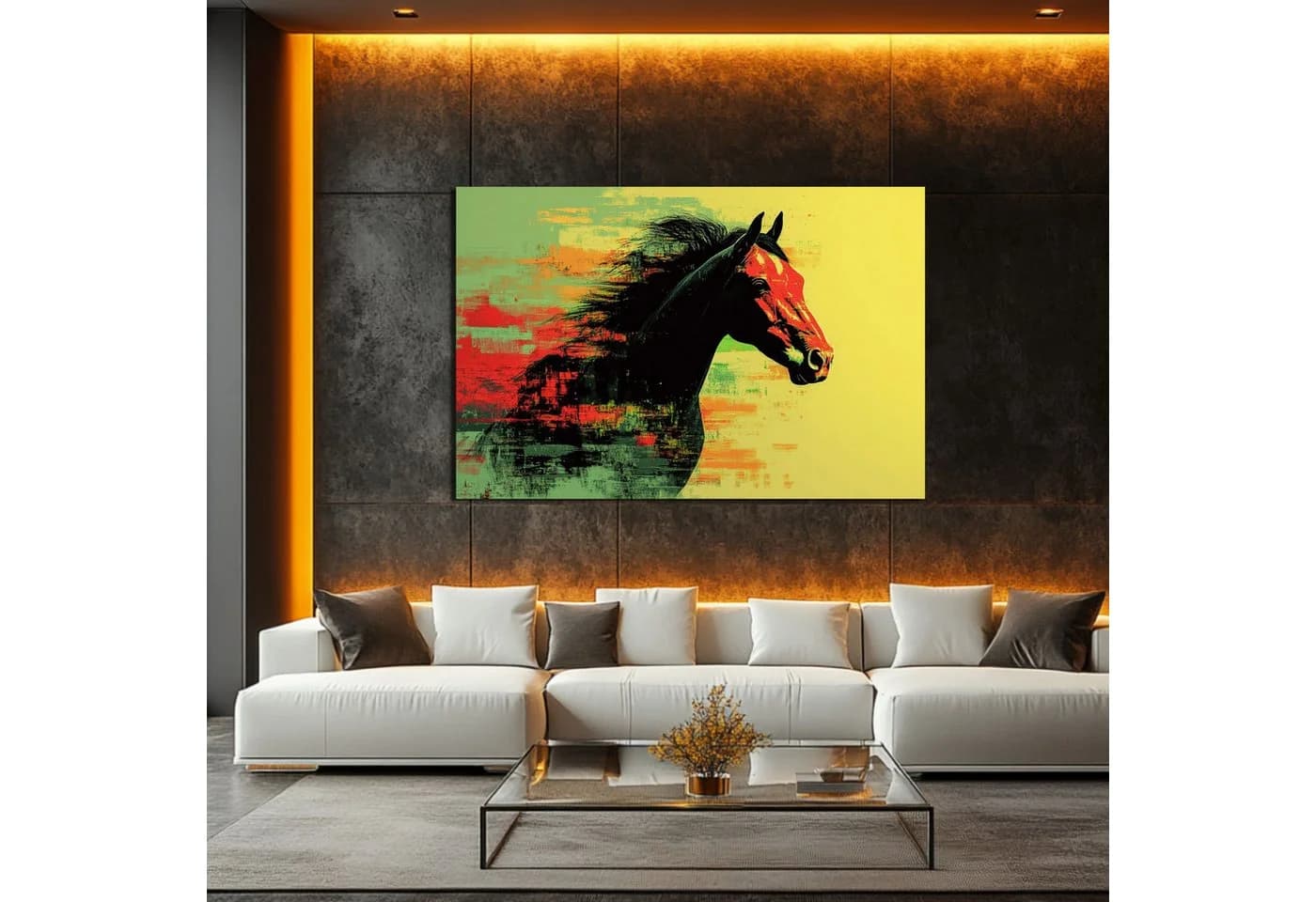 DARO Design Leinwandbild Abstrakt Warhol Glitch Bunt Modern