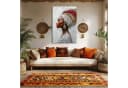 DARO Design Leinwandbild Abstrakt Frau mit Turban Gold Schwarz Beige Bild 1