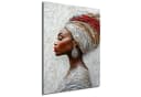 DARO Design Leinwandbild Abstrakt Frau mit Turban Gold Schwarz Beige Bild 2