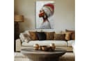DARO Design Leinwandbild Abstrakt Frau mit Turban Gold Schwarz Beige Bild 4