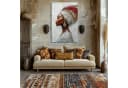 DARO Design Leinwandbild Abstrakt Frau mit Turban Gold Schwarz Beige Bild 5