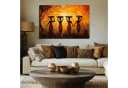 DARO Design Leinwandbild Abstrakt Modern Gold Beige Schwarz Bild 1