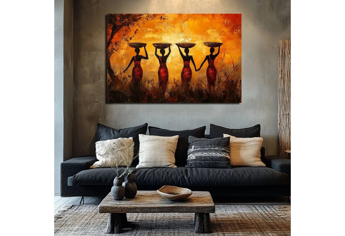 DARO Design Leinwandbild Abstrakt Modern Gold Beige Schwarz - Bild 3