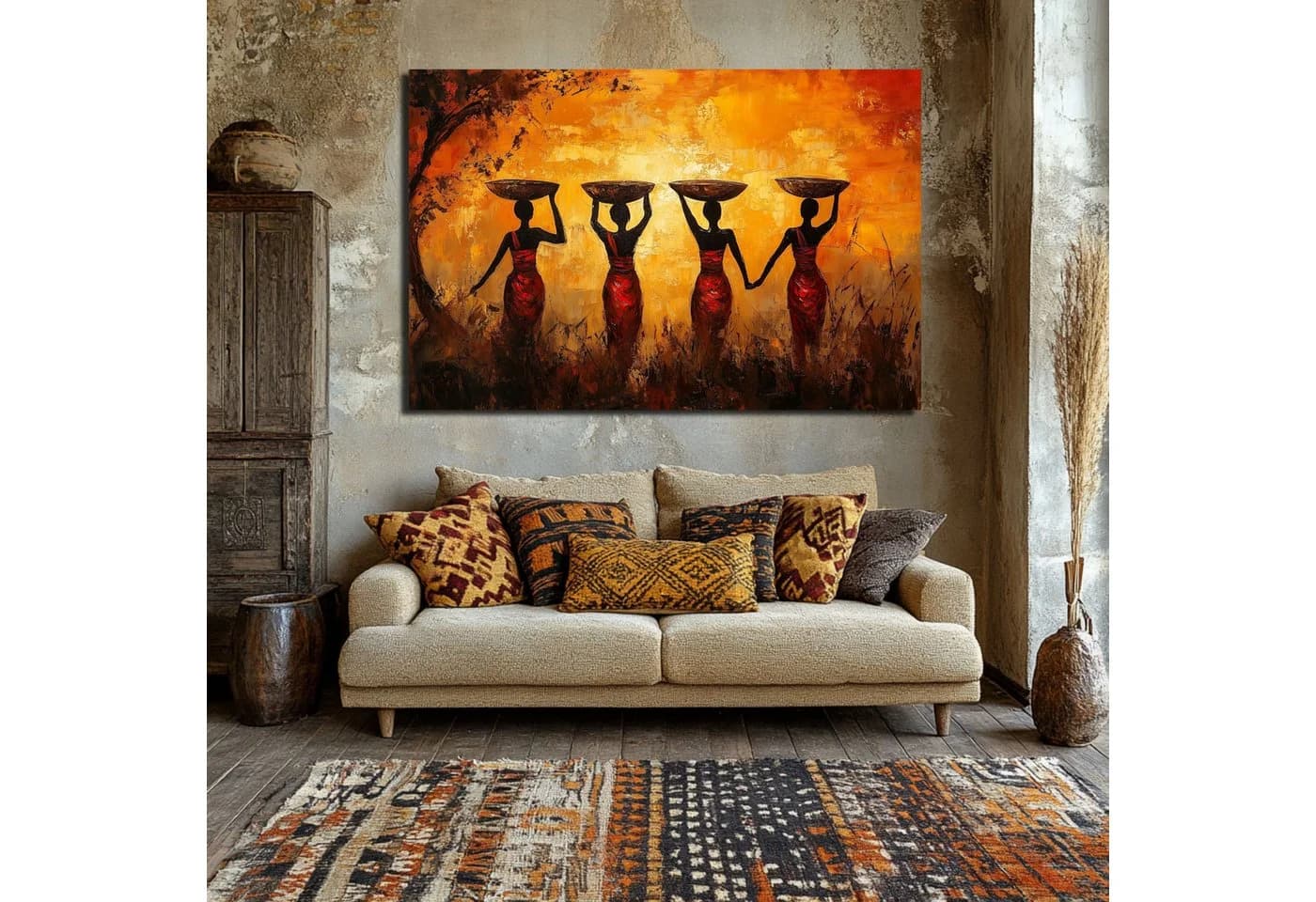 DARO Design Leinwandbild Abstrakt Modern Gold Beige Schwarz - Bild 4