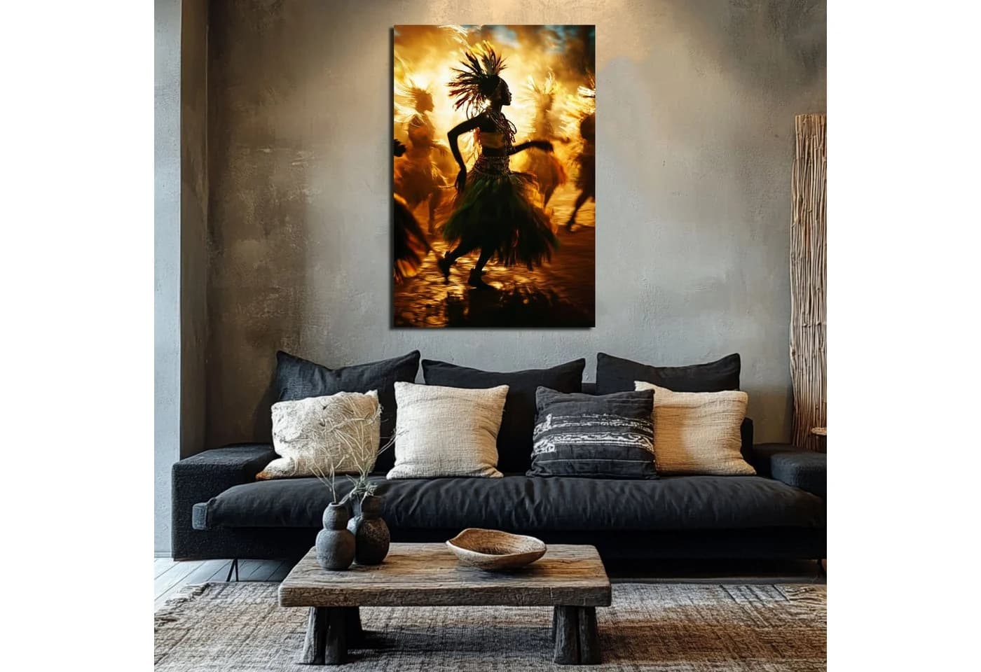 DARO Design Leinwandbild Abstrakt Modern Gold Schwarz Beige - Bild 3