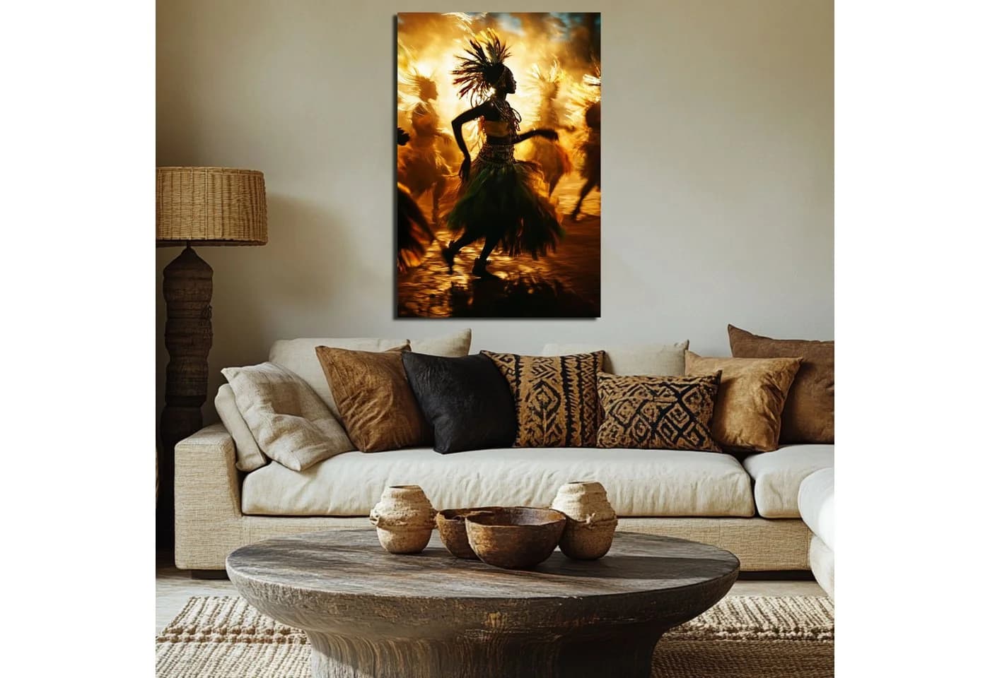 DARO Design Leinwandbild Abstrakt Modern Gold Schwarz Beige - Bild 4