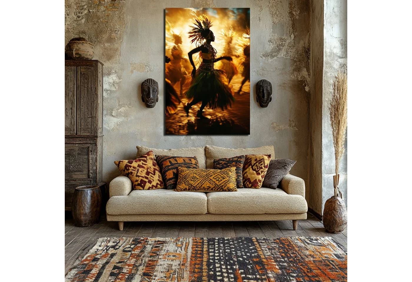DARO Design Leinwandbild Abstrakt Modern Gold Schwarz Beige - Bild 5