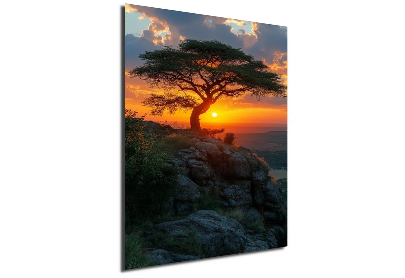 DARO Abstraktes Wandbild Afrikanischer Baum Leinwand - Bild 2