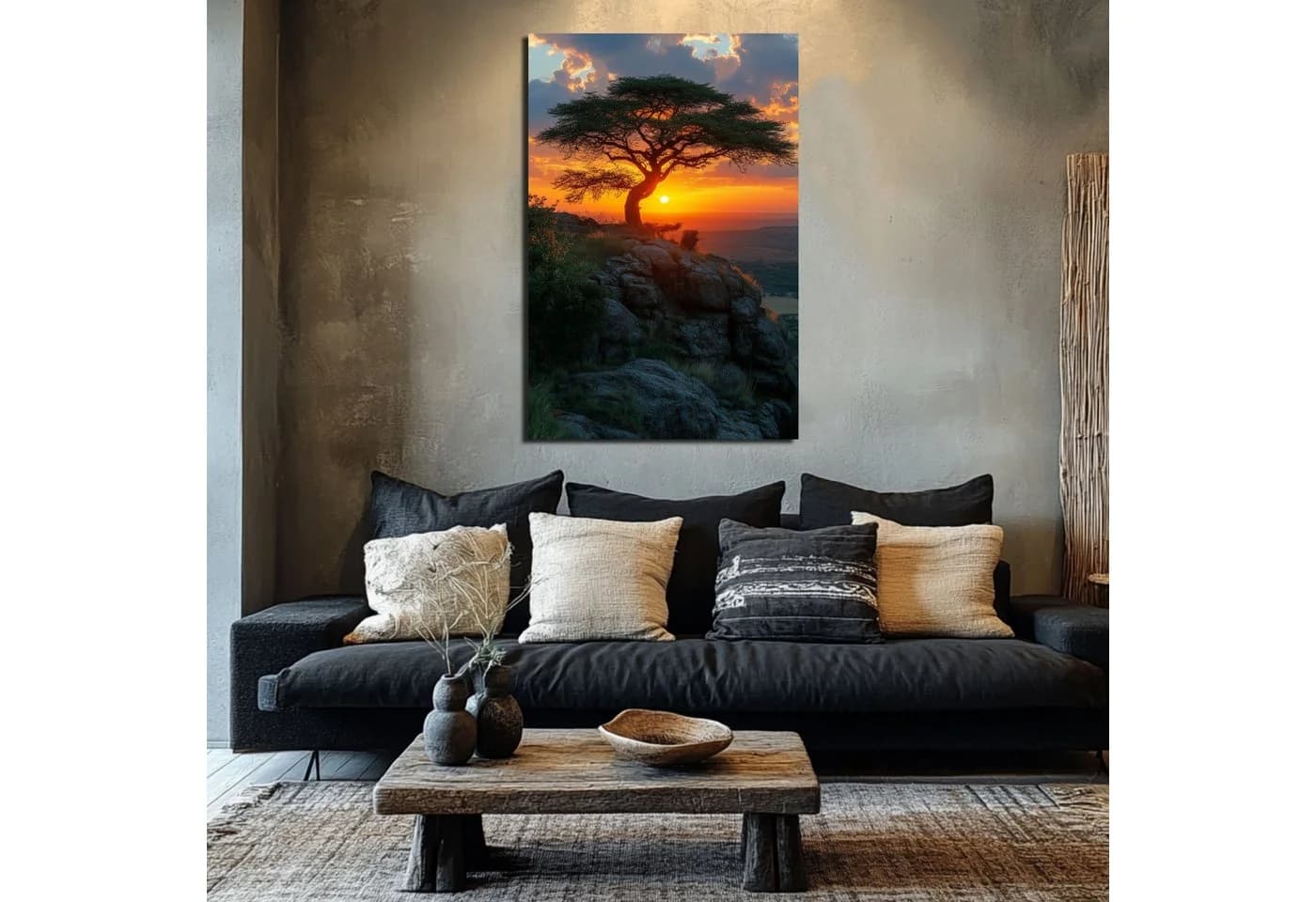 DARO Abstraktes Wandbild Afrikanischer Baum Leinwand - Bild 3