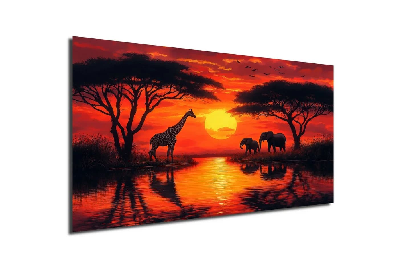 DARO Design Leinwandbild Modern Abstrakt Giraffe Orange Gold - Bild 2