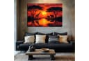DARO Design Leinwandbild Modern Abstrakt Giraffe Orange Gold Bild 3