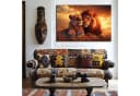 DARO Design Leinwandbild Modern Abstrakt Löwen Sonnenuntergang Bild 5