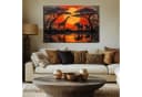 Abstraktes Leinwandbild XXL Gold Beige Schwarz Bild 4