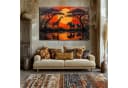 Abstraktes Leinwandbild XXL Gold Beige Schwarz Bild 5