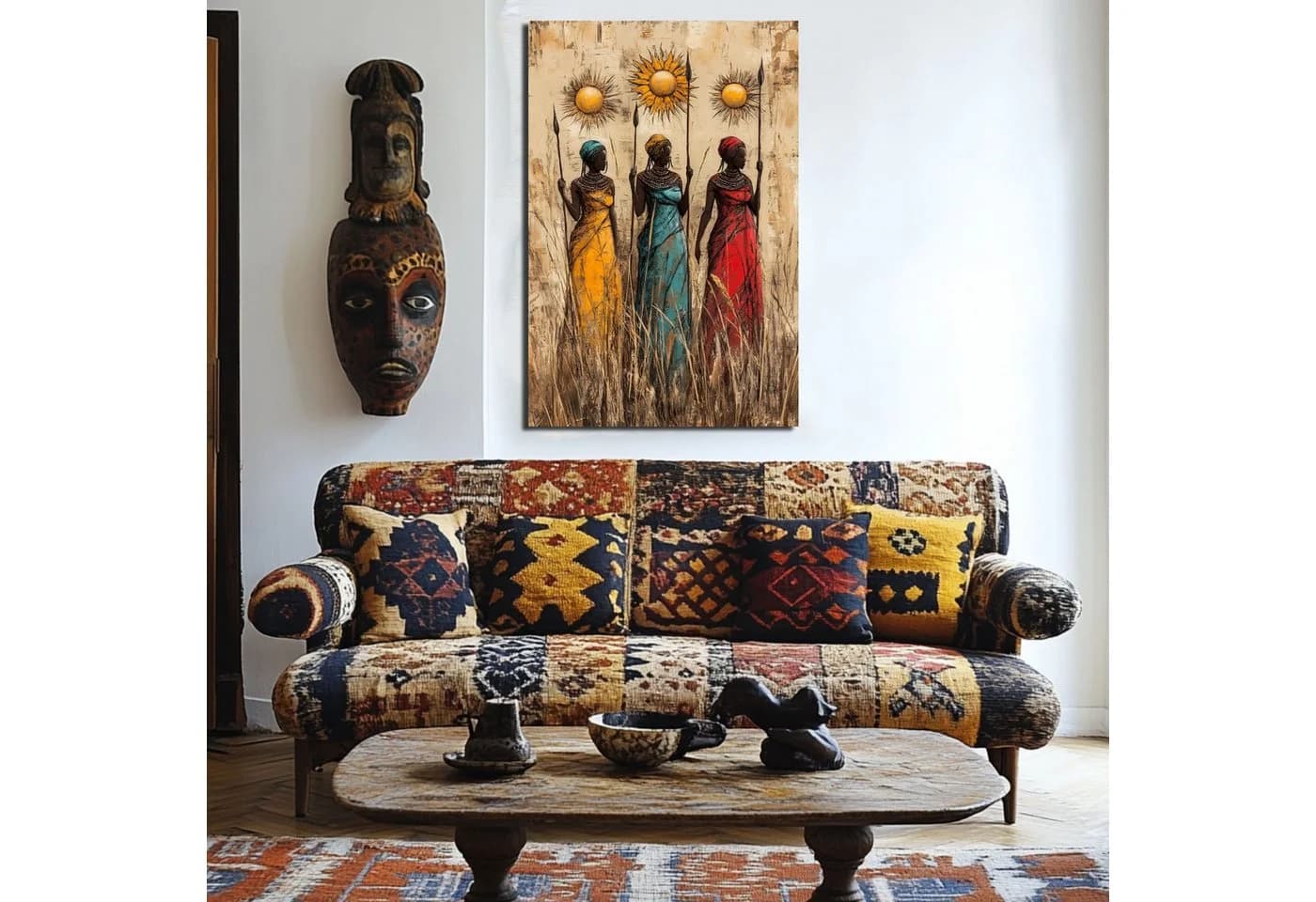 DARO Design Leinwandbild Modern Abstrakt Bunt Gold Schwarz - Bild 5